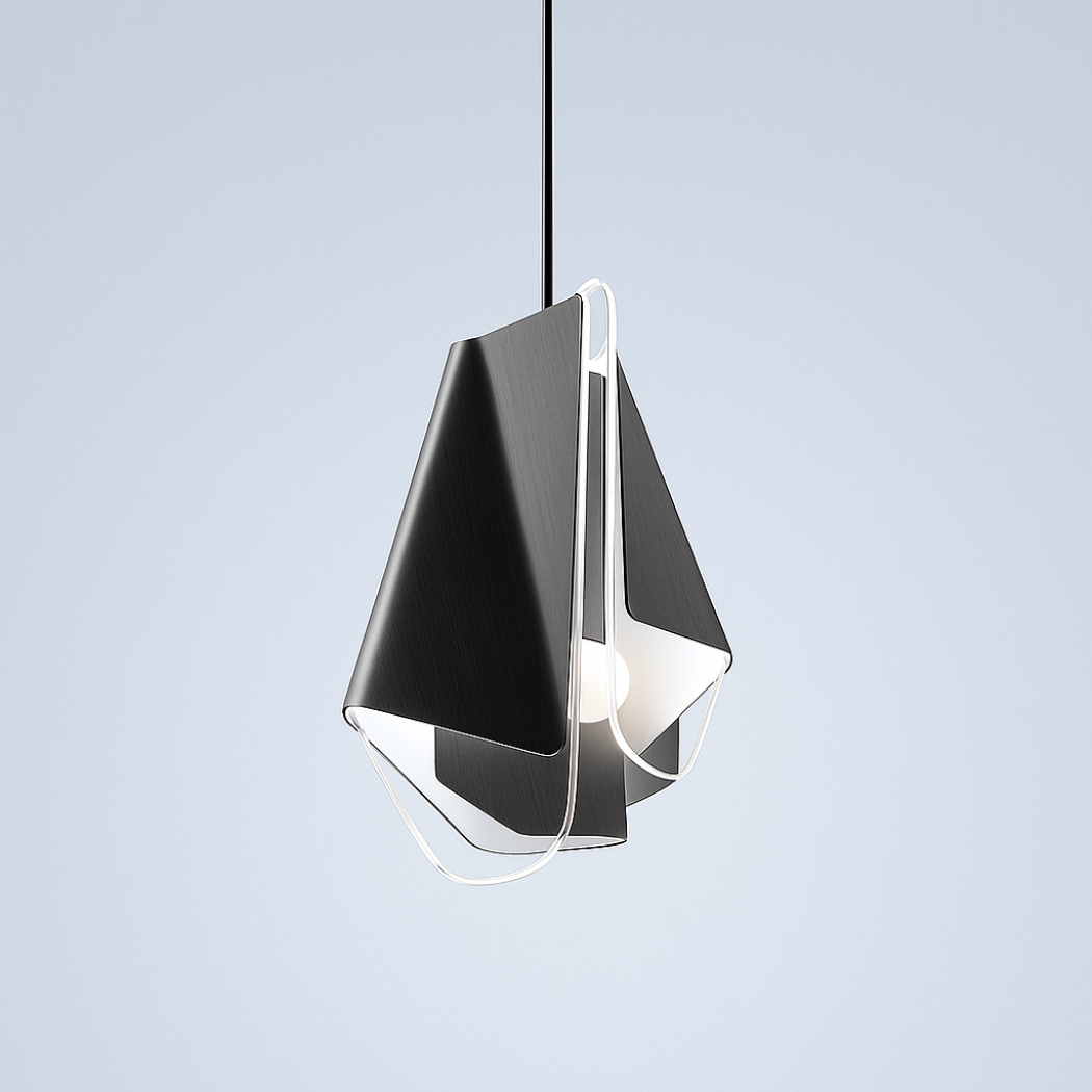 Folded Form Geometric Pendant Light