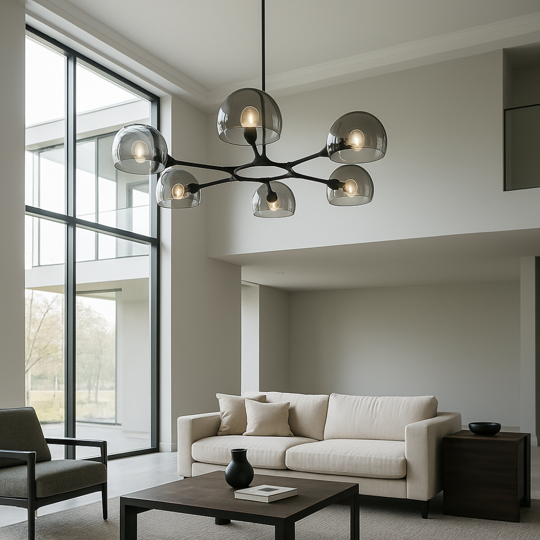 Branch Shaped Chrome Dome Chandelier