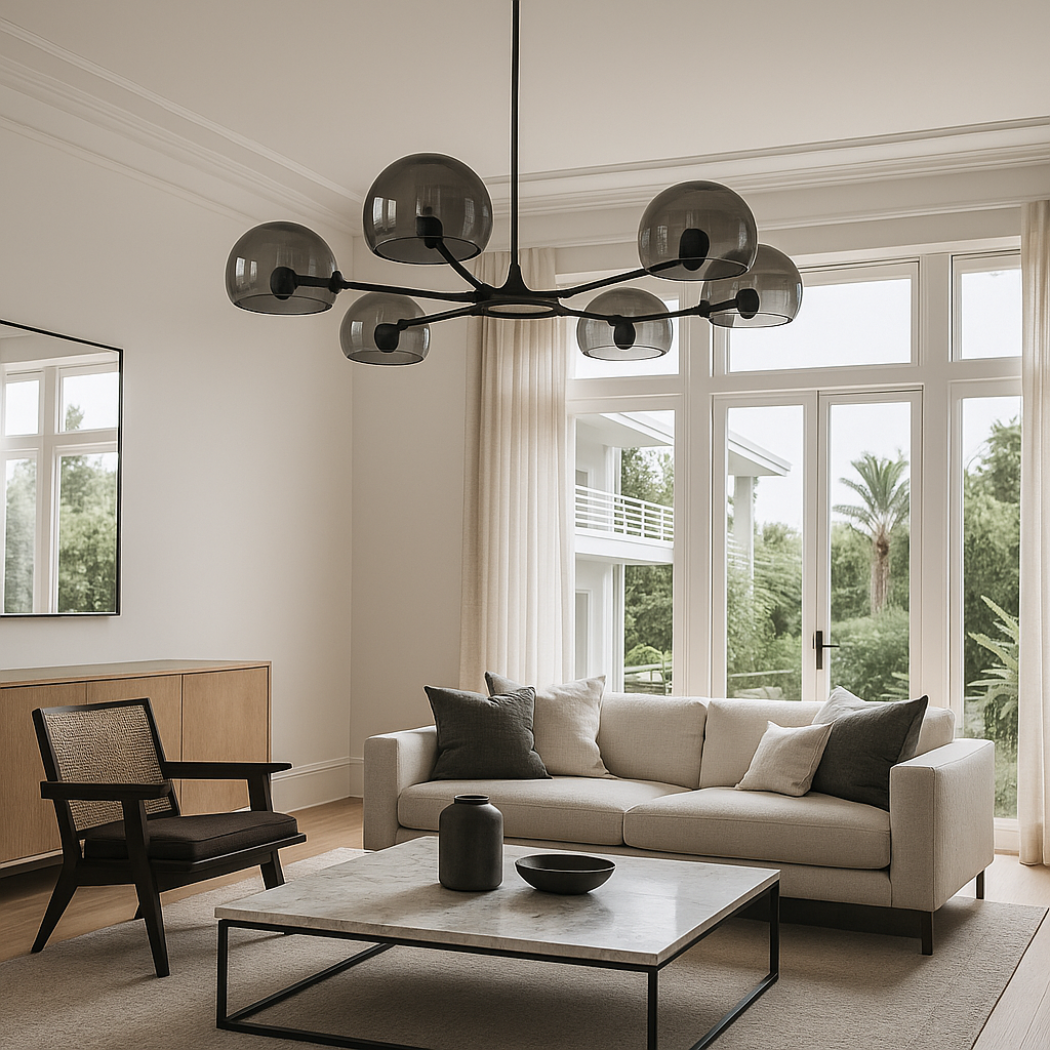 Branch Shaped Chrome Dome Chandelier