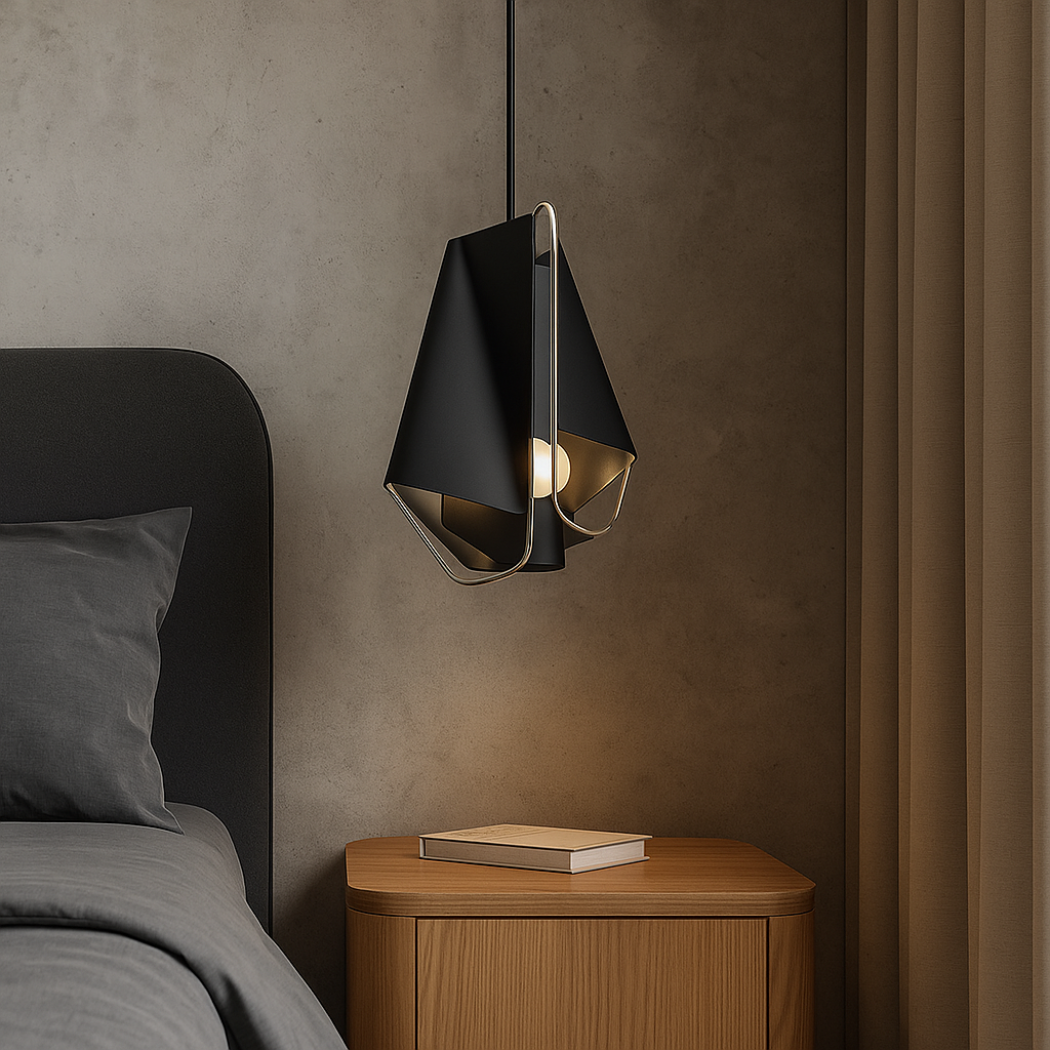 Folded Form Geometric Pendant Light