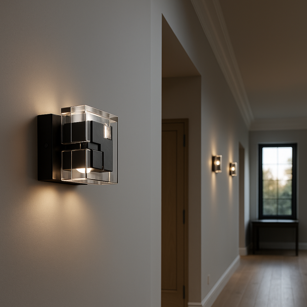 Cubic Glass Alloy Wall Sconce