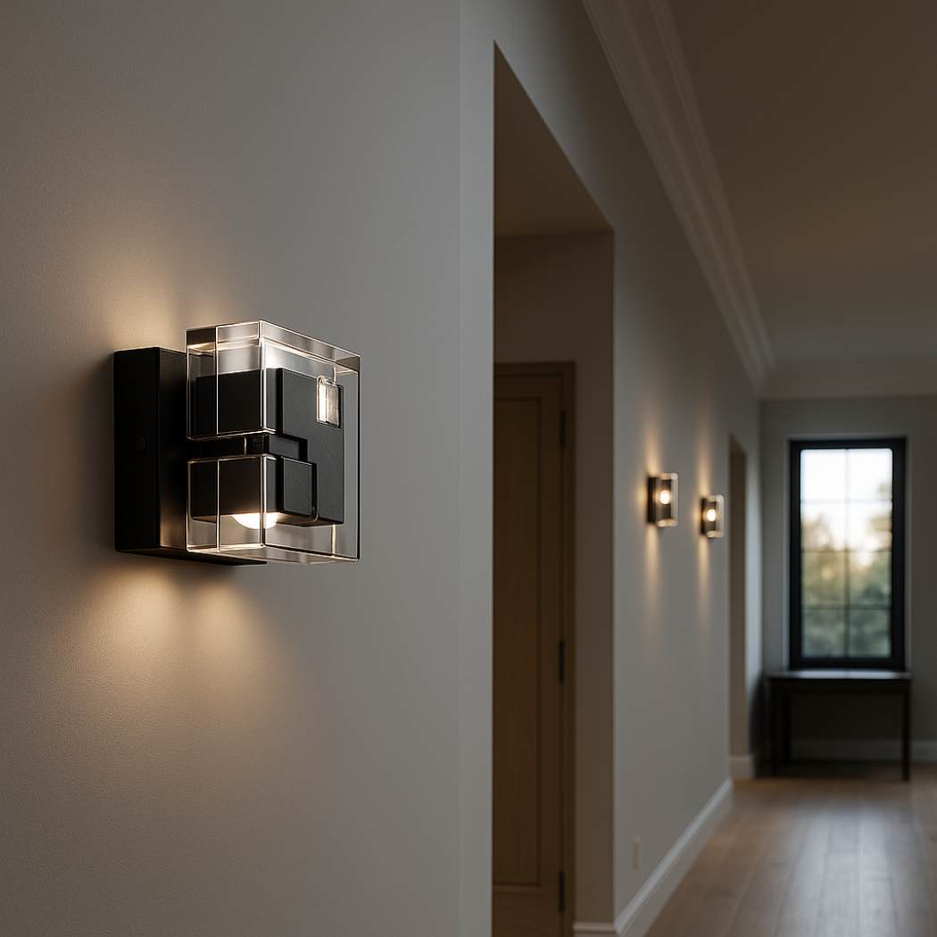 Cubic Glass Alloy Wall Sconce