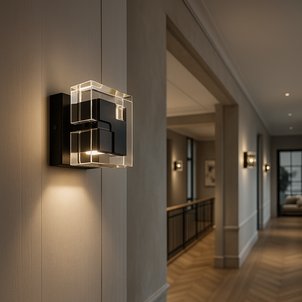 Cubic Glass Alloy Wall Sconce