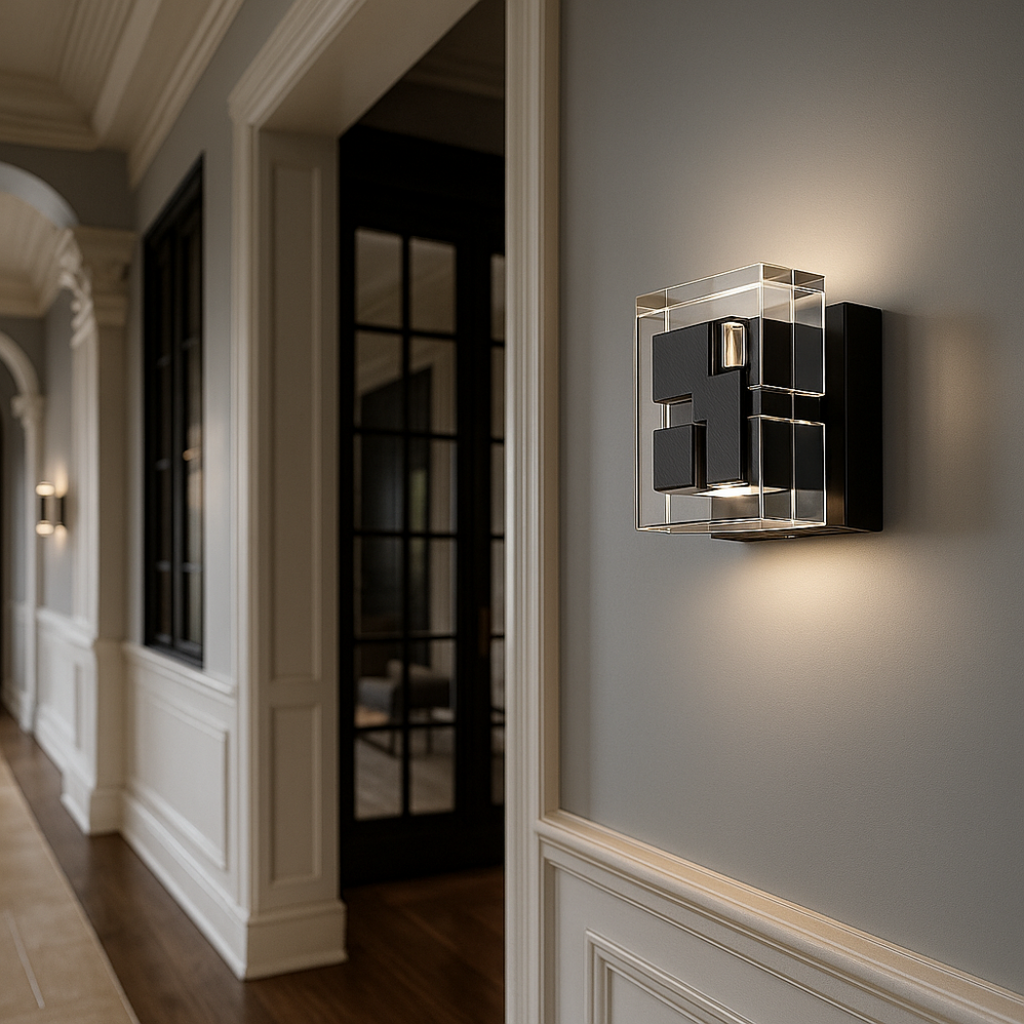 Cubic Glass Alloy Wall Sconce