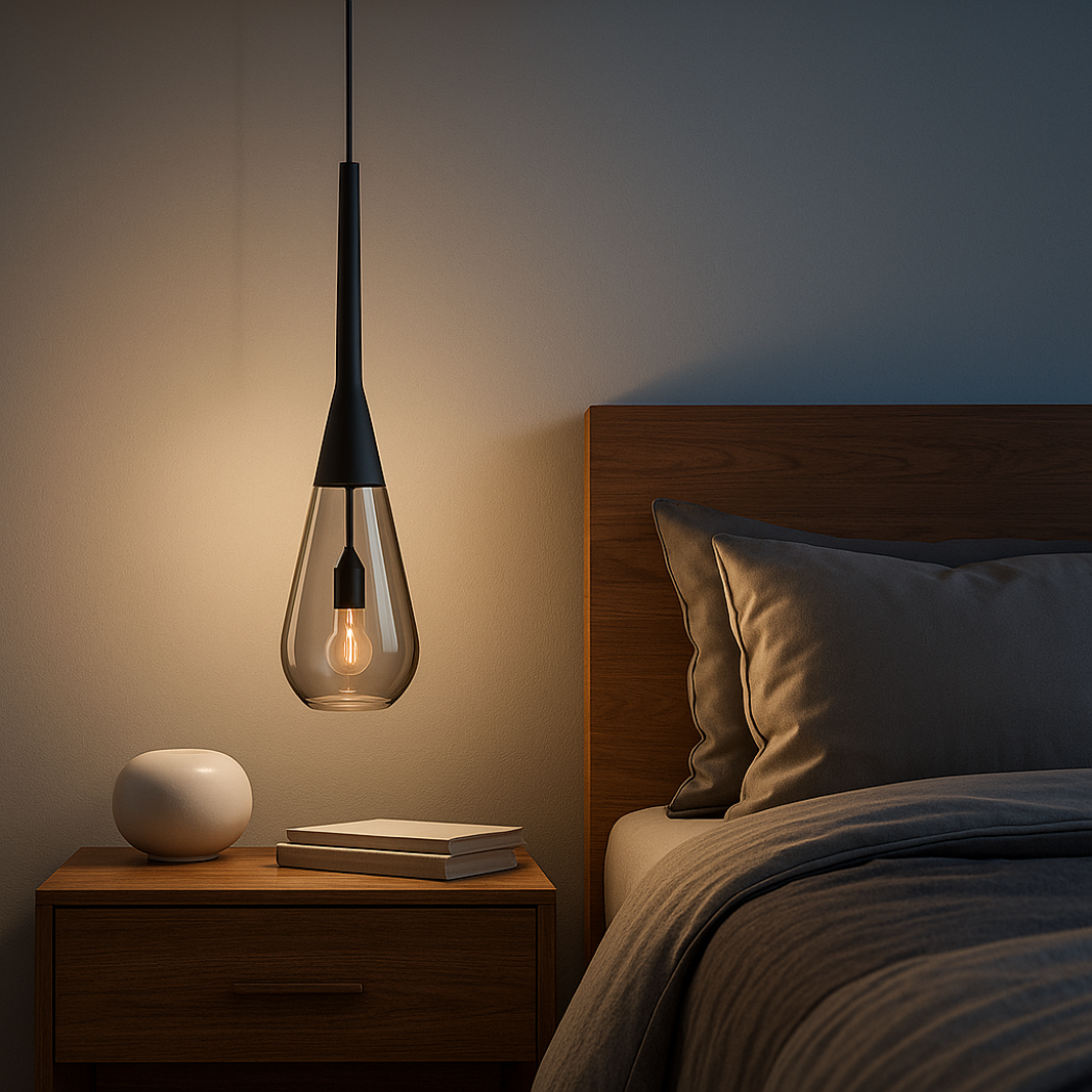 Teardrop Glass Pendant Light