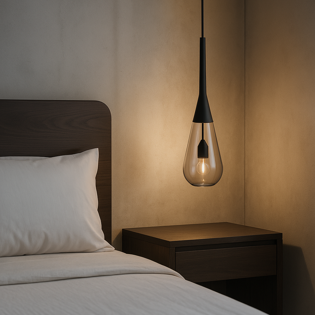 Teardrop Glass Pendant Light